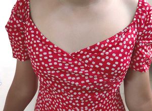 SHEIN Daisy Print Red Dress🍒🍷🎀