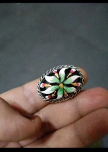 Floral Painted Ring