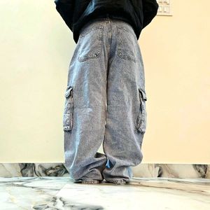 Light Wash Cargo Jeans ( with adjustable belt)