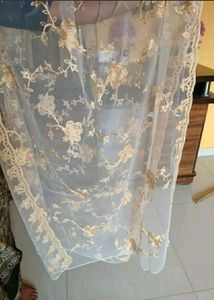 Party Wear Full Embroidered Net Dupatta