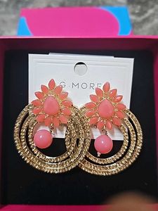G. More Pink & Gold Statement Earrings