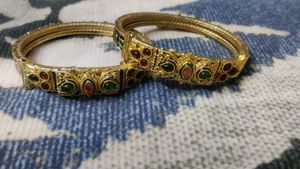 Gold-Plated Bangles (Set of 2)