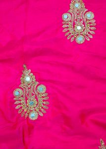 Embroidery Original Mirror Work Saree