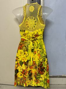 Pintrest Padded Floral Halter Dress