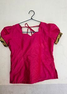 Ethnic Skirt and Blouse | Pattupavada