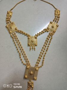 golden double necklace