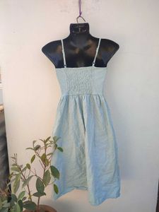 &#34;Bebop Linen-Blend Button-Front Sundress&#34;