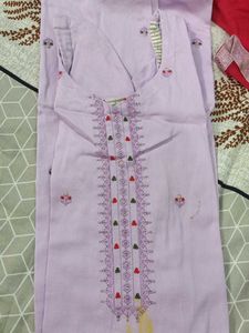 Cotton Levender Suit