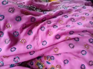 Pink Heavy Saree For Woman