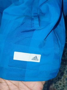 Adidas Blue Plaid Casual Jacket for Men