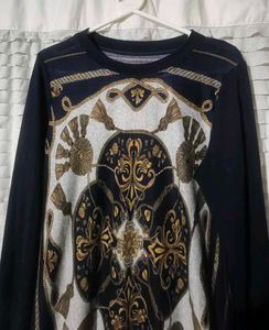 Patterned Long Sleeve Top