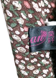 Brown Floral Print Peasant Blouse (Woman)