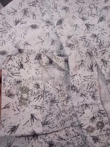 A Rayon White Party Wear Shirt