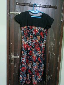 Soft Crepe Floral Print  Straight Kurti Daily Wear