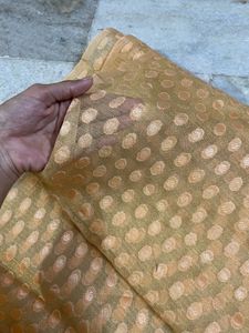 Tissue Orgenza Sareee And Banarasi Blouse 🥻