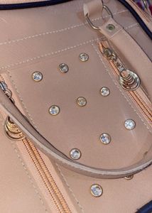 Stylish Handbag with Rhinestone Detail