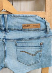 Branded Only Light Wash Denim Shorts Waist-30