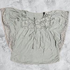 Lace Trim Boho Top