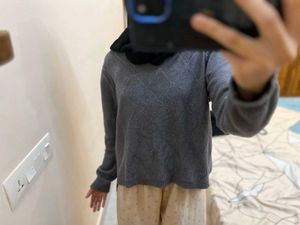 Gray Patterned Sweater