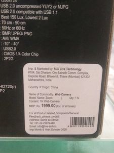 Live Tech USB Webcam