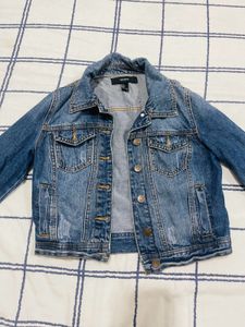 crop forever 21 denim jacket