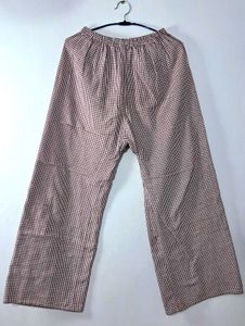 Checkered Wide Leg Lounge Pants