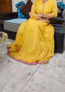 Elegant Yellow Ethnic Gown