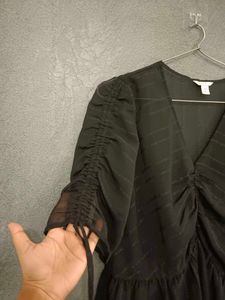 Black Sheer Pretty Top
