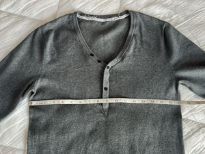 Gray Long Sleeve Top