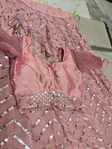 Pink Sequin Lehenga Choli