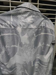 Patterned Button-Down Shirt