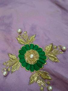 Beautiful Sea Green And Lavender Choli