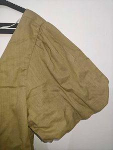 Olive Square Neck Babydoll Top