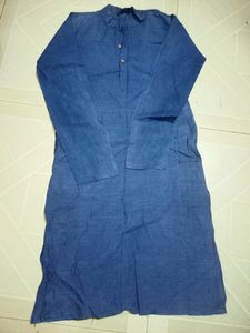 Men Blue Kurta (Pure Cotton)