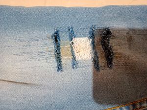 Distressed/Tone Sky Blue Jeans