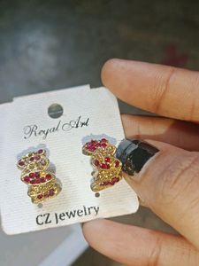 Red Stone Wala Earrings For Girl And Women