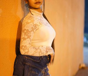 Sleeves Solid Women Top