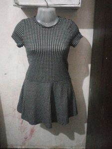 Checkered Skater Dress