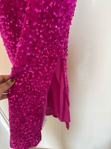 SAVANA SEQUENCE SLIT CUT DRESS