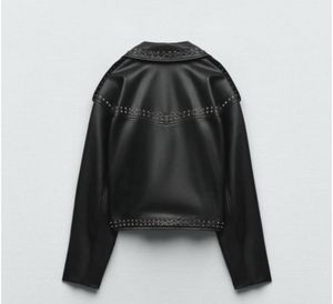 Zara limited edition studded leather jacket