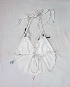 White Bust Tie Backless Top