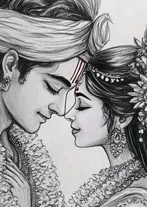 Radha Krishna Sketch