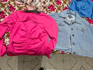 Pink Cutout Long Sleeve Top &amp; Jacket bust 30 ⁸