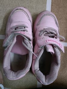 Girls Barbie Print Pink Shoes In 13 Number