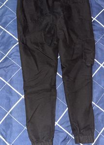 Black Cargo Joggers