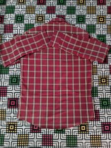 Red &amp; Beige Checkered Shirt
