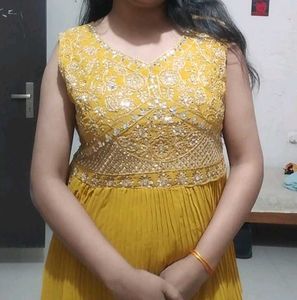 Yellow Embroidered Dress