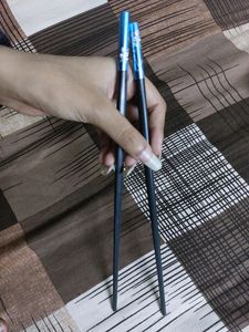 Traditional Chopsticks With Beautiful Flower Design On Top