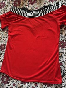 Red V-Neck T-Shirt