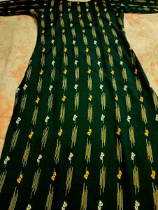 Bottle Green Colour Kurti 💚